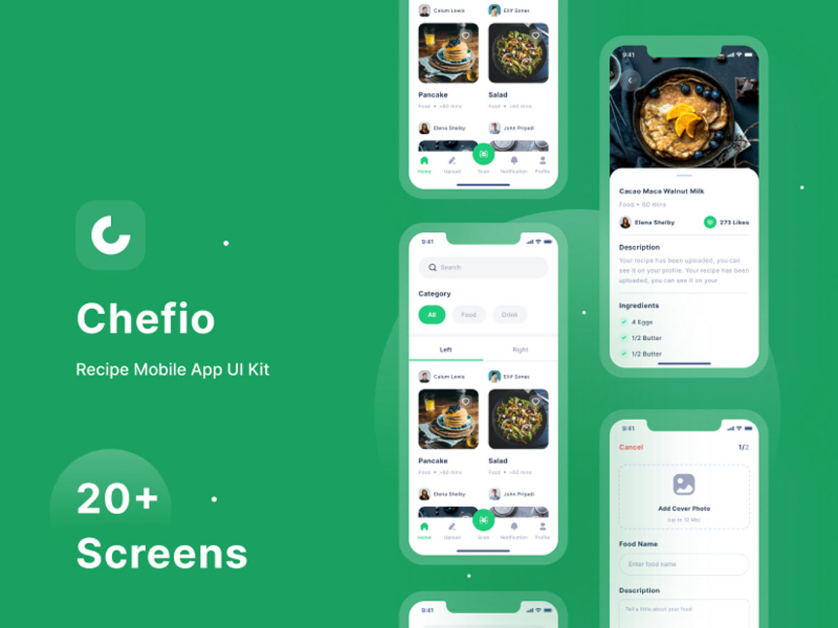 Chefio 菜谱app ui .fig素材