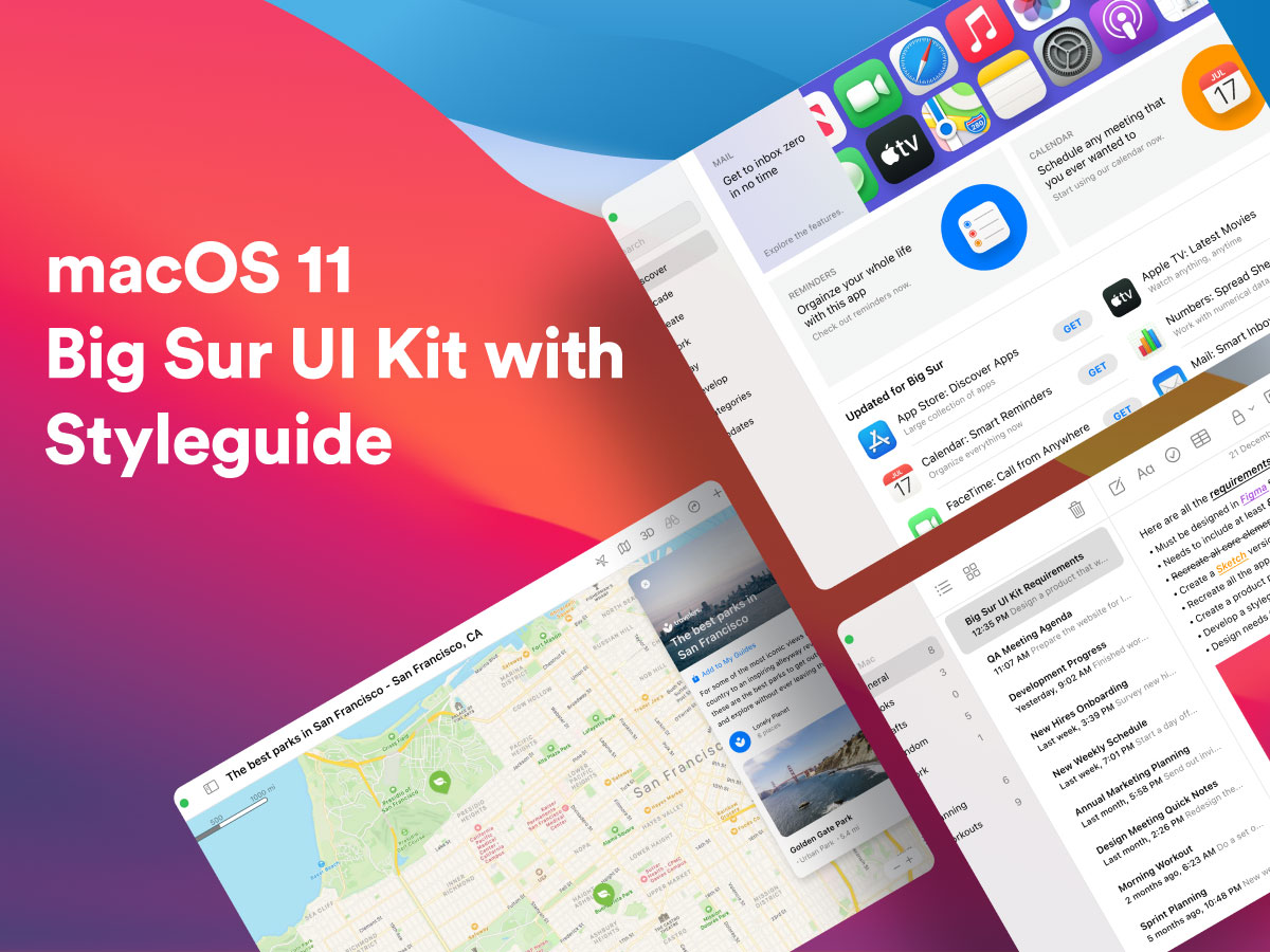 macOS Big Sur UI Kit .fig素材