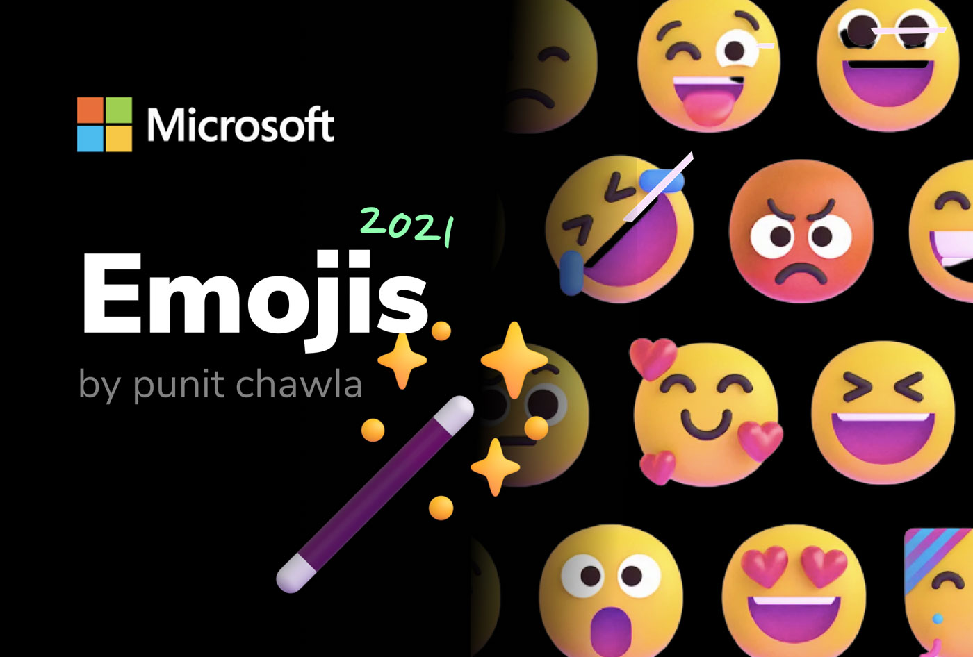 微软2021年最新3D Emojis表情图标 .fig素材