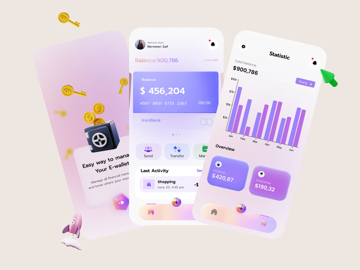 Wallet 金融钱包app ui设计.fig素材