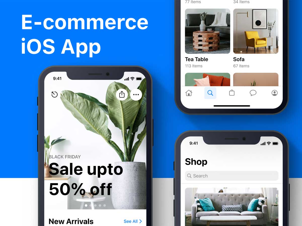 iOS E-Commerce电商app ui设计.fig素材