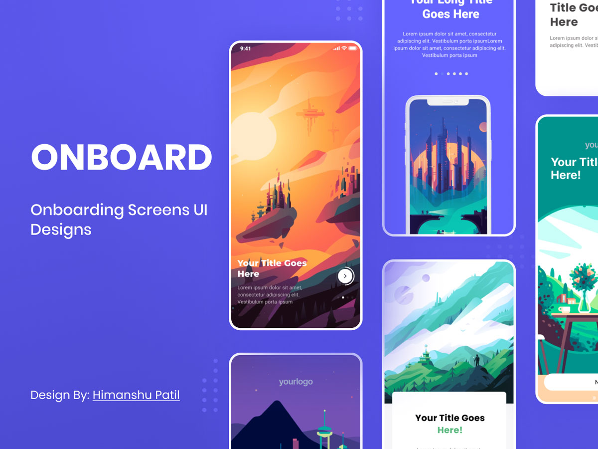 app onboarding ui 版式设计模板 .fig素材