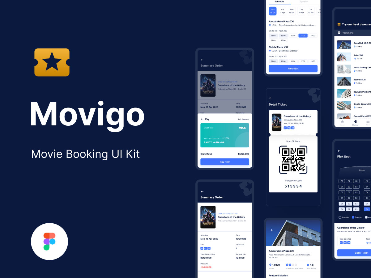 Movigo 电影购票app ui设计 .fig素材