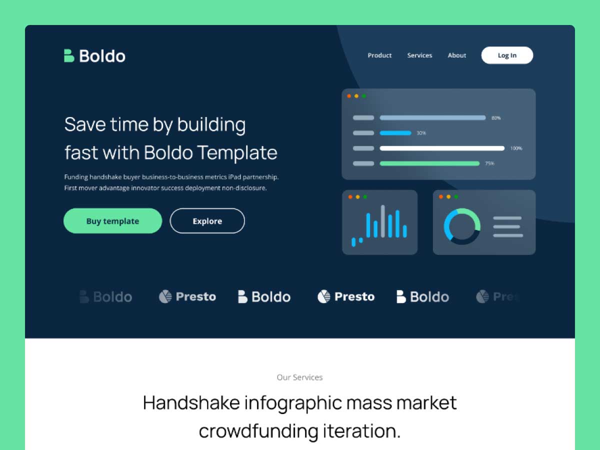 Boldo 信息服务商网站模板 .fig素材