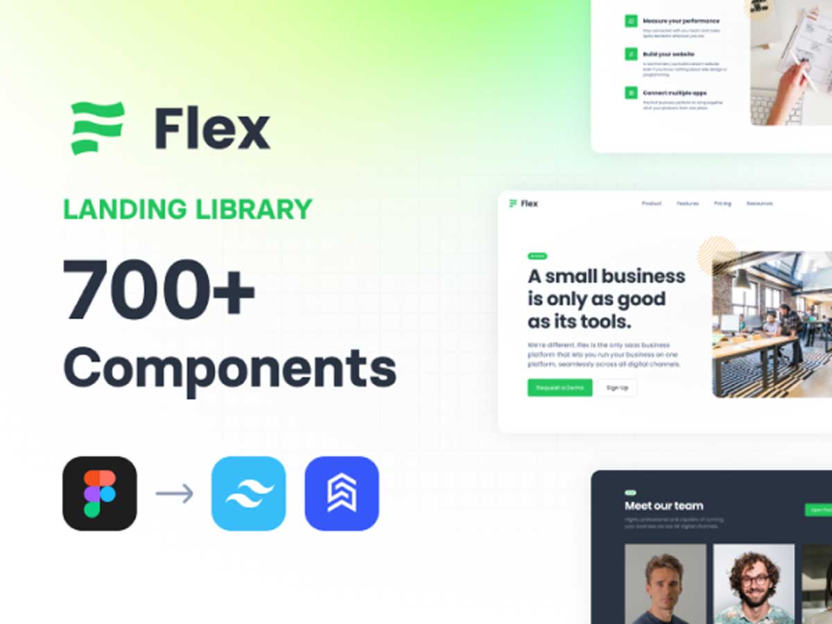 Flex web ui组件库（700+网页组件）.fig素材