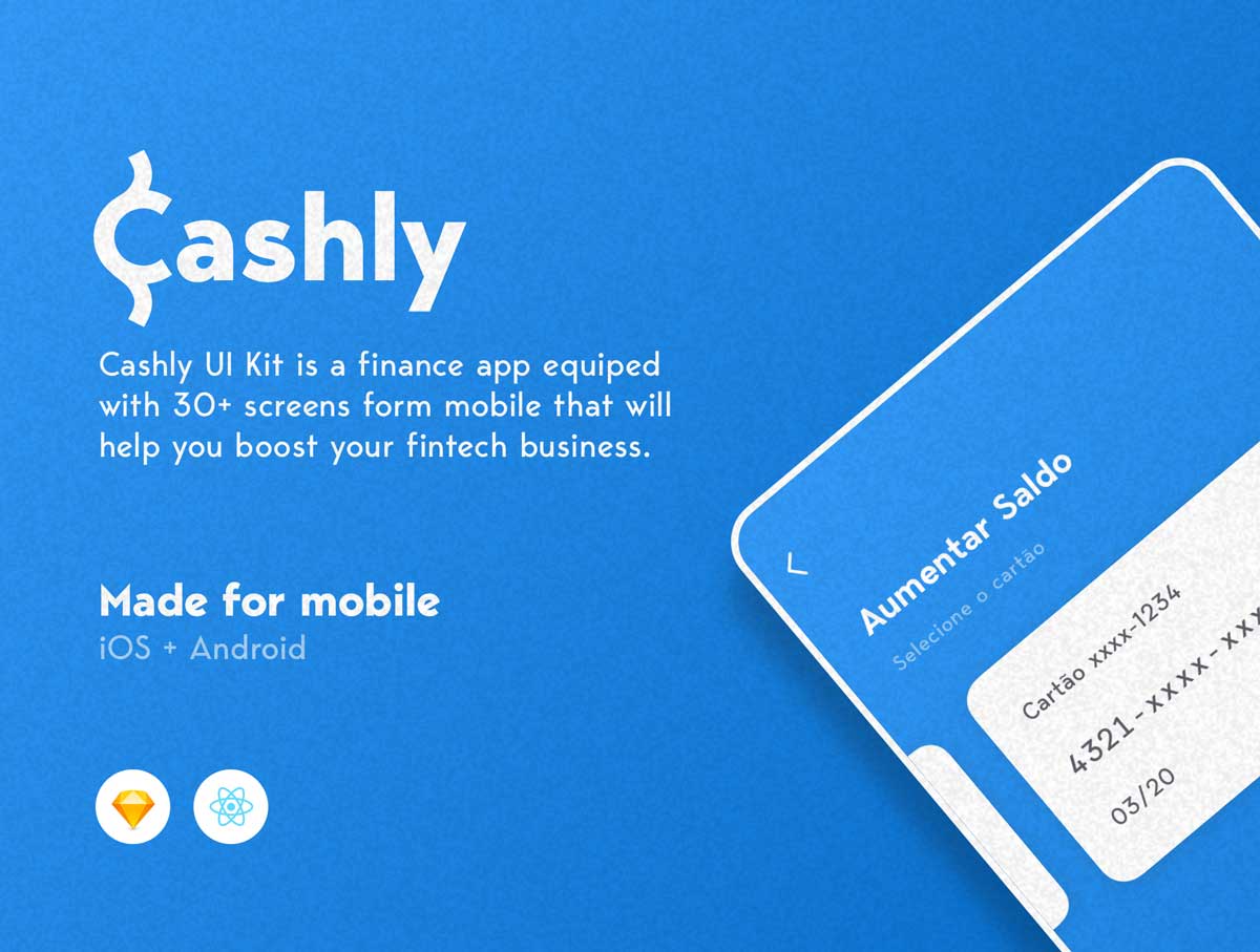 Cashly 金融科技app ui设计 .sketch素材