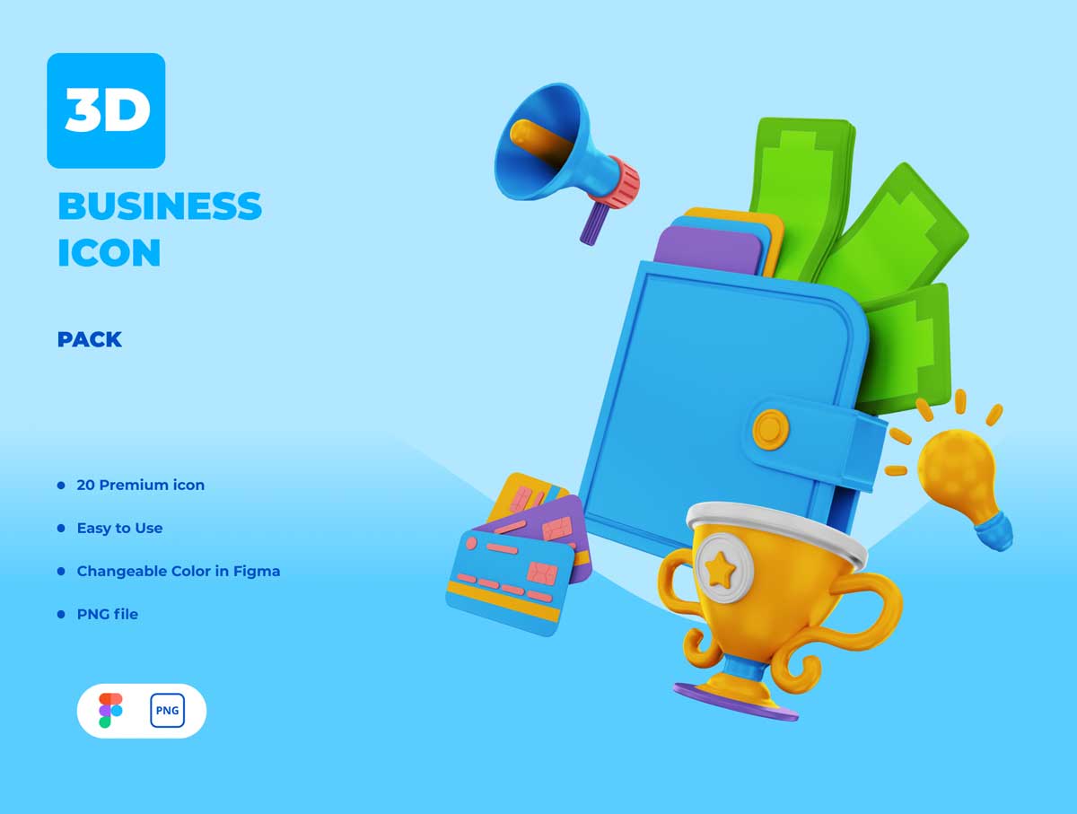 Business 3D图标资源 .fig素材