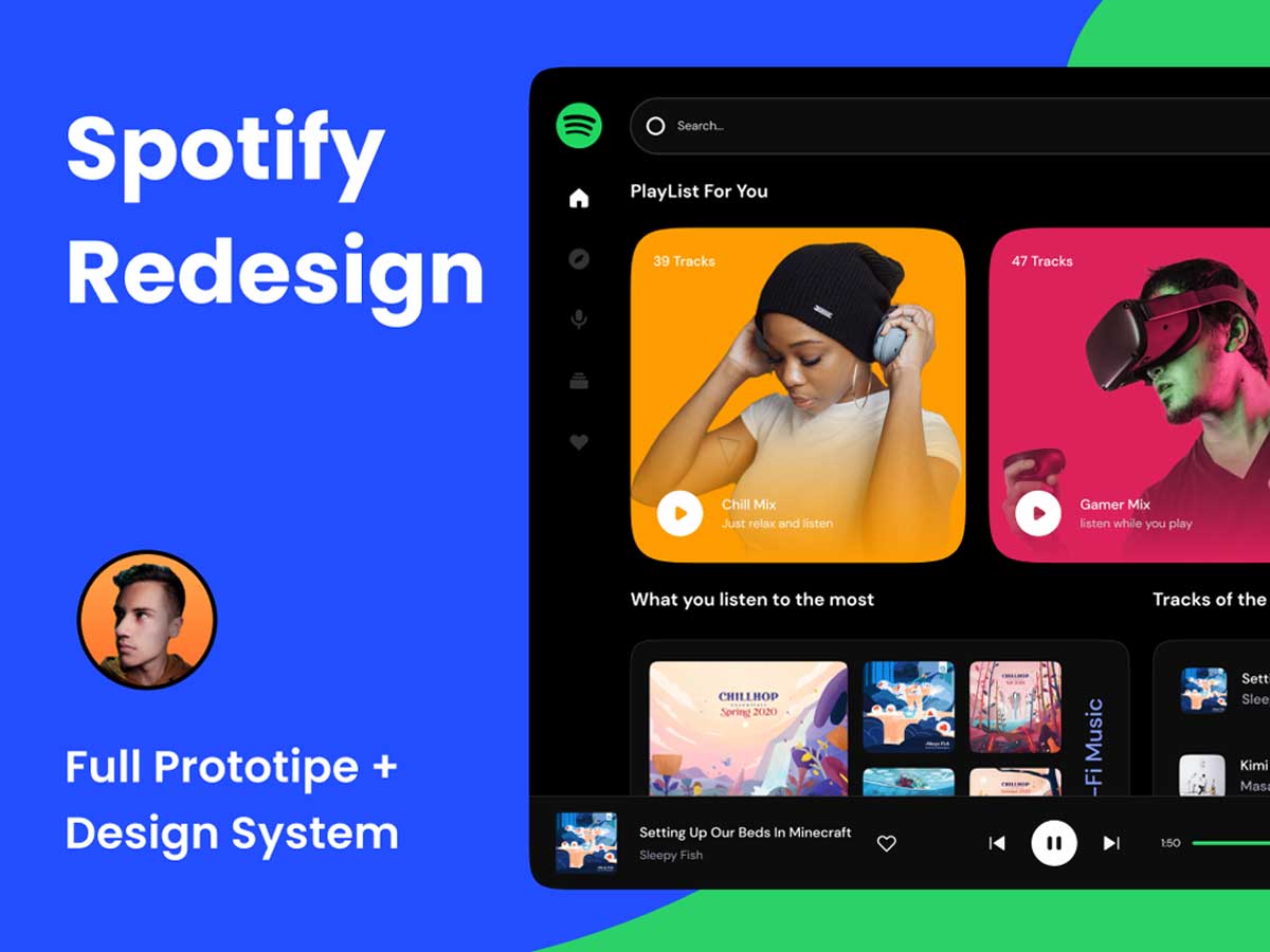 Spotify音乐软件界面设计 .fig素材