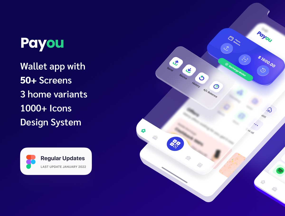 Payou 数字钱包app ui设计 .fig素材