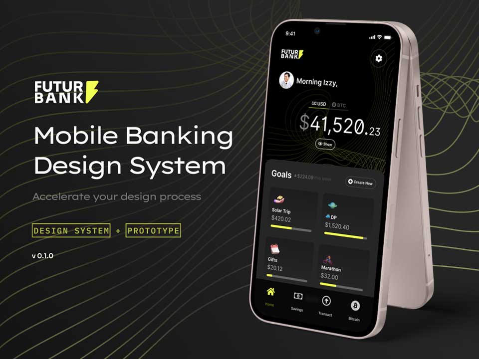FUTUR 金融银行app ui &设计系统 .fig素材