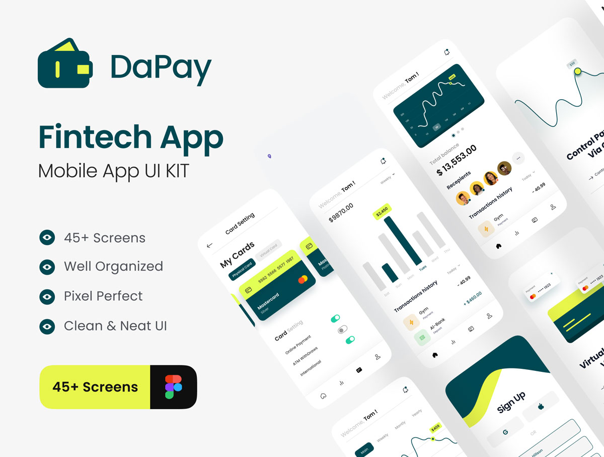 DaPay – 金融科技app ui设计 .fig素材