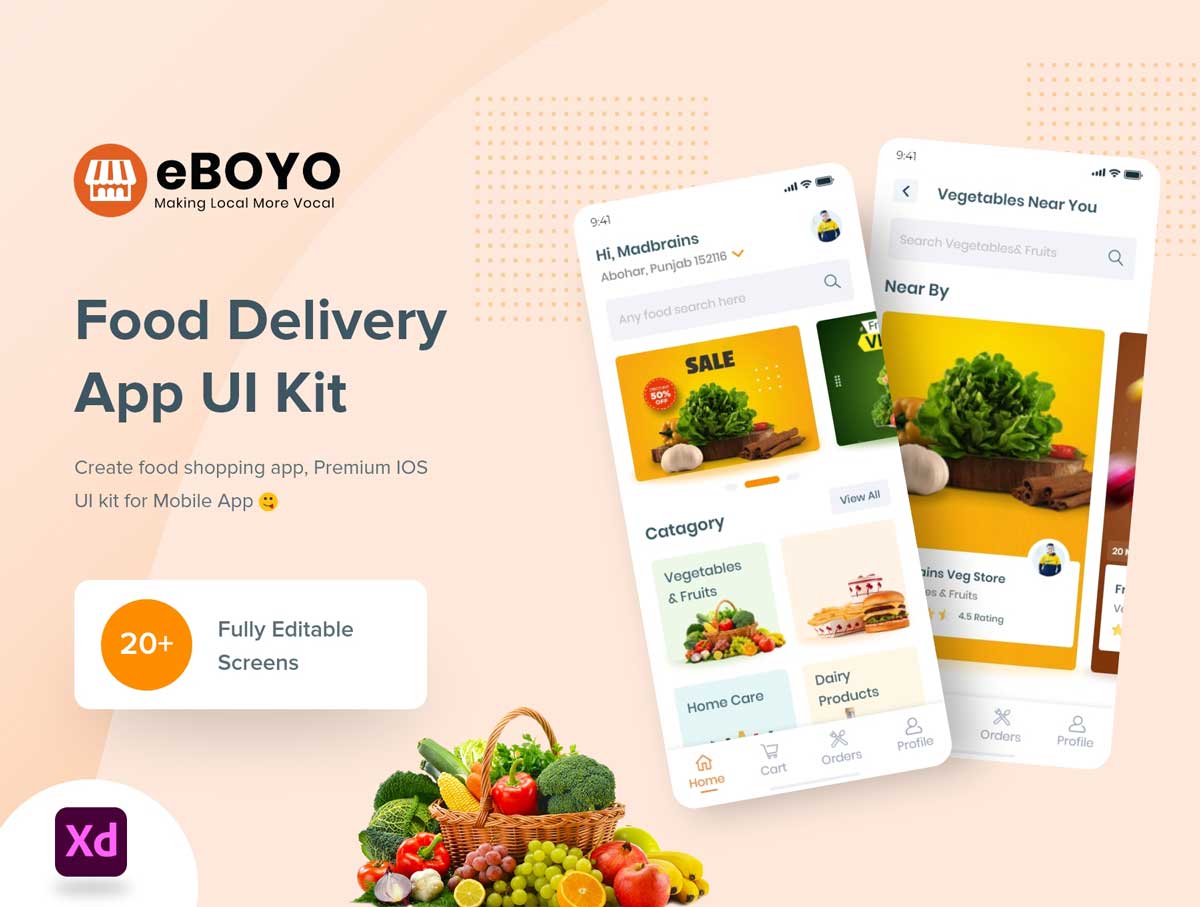 Eboyo多用途社区电商app ui设计 .xd素材