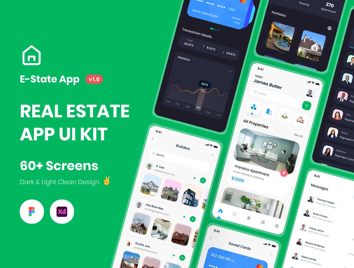 E-State房地产app ui设计 .fig素材