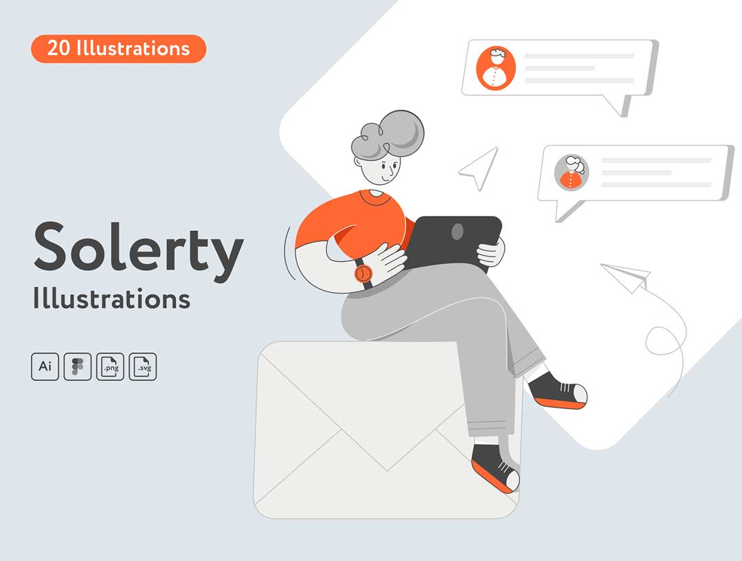 Solerty网络营销插画设计素材.fig .svg .ai .eps源文件