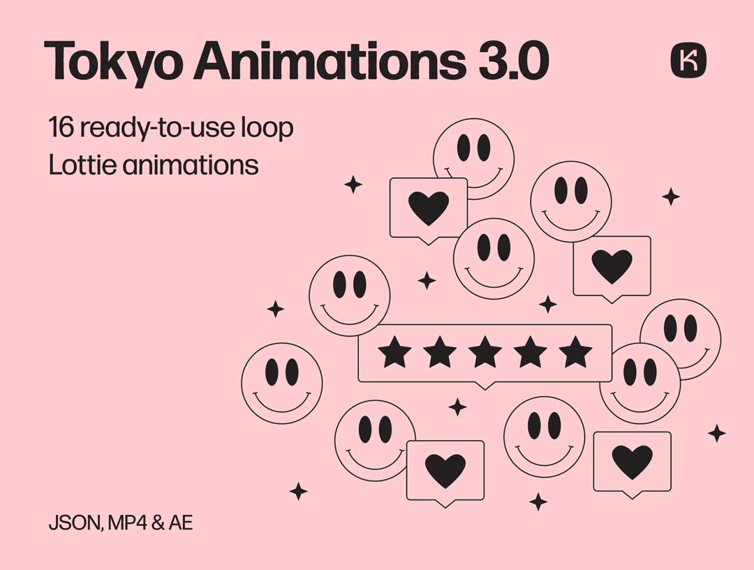 Tokyo动画设计素材.aep .json源文件