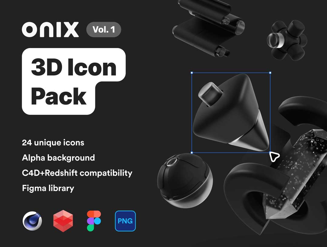 Onix-3D图标设计素材Figma、C4D源文件