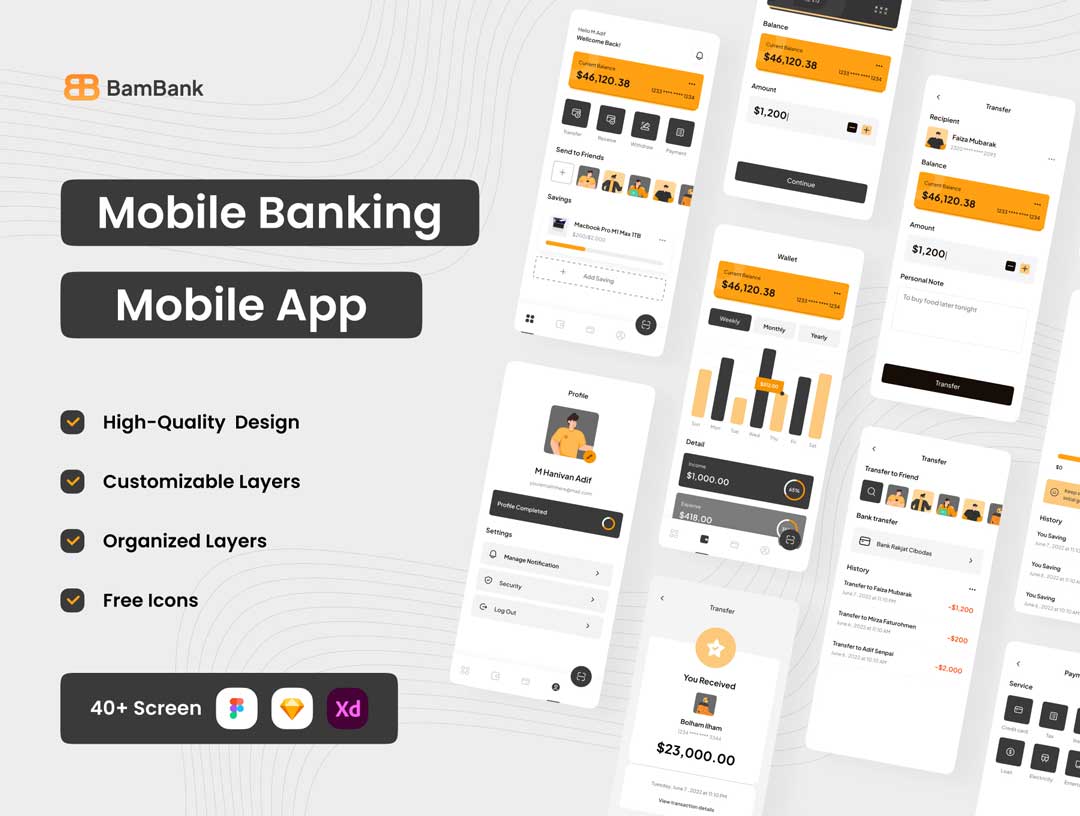 金融银行App用户界面设计素材