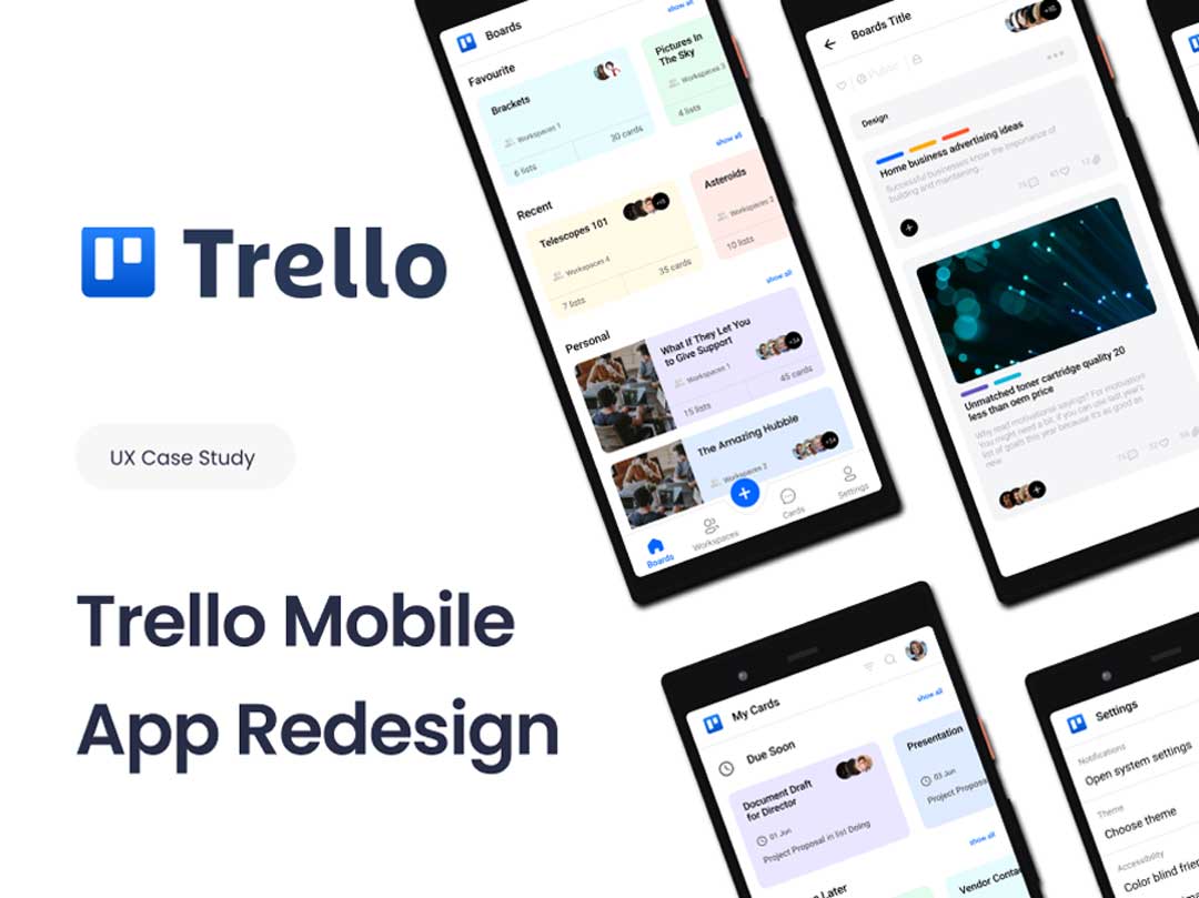 Trello任务管理日程管理app ui设计素材