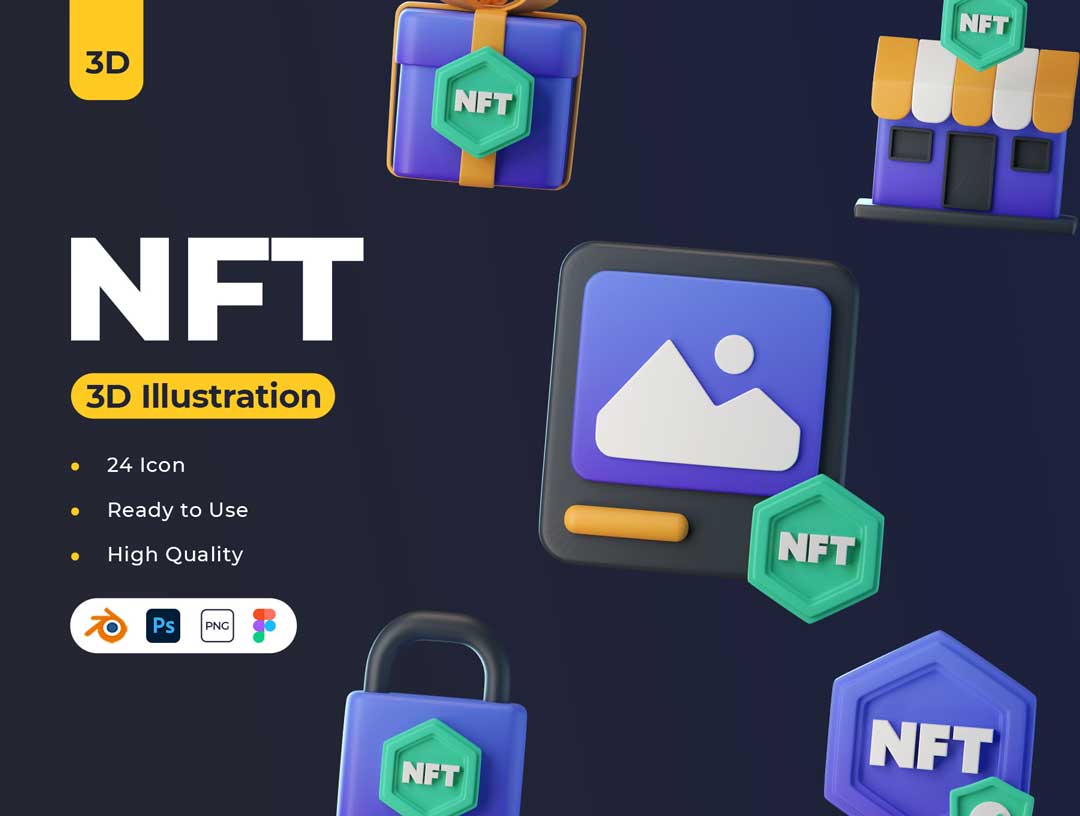 NFT 3D图标设计素材