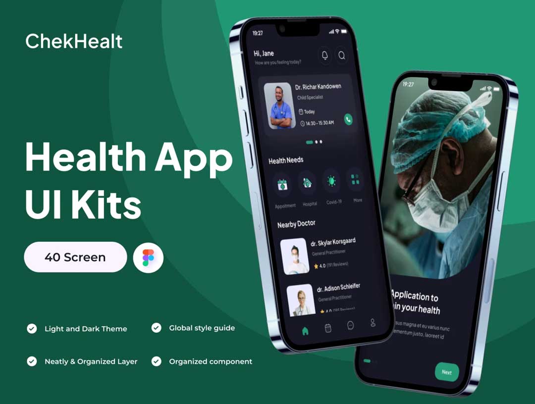ChekHealt-医疗健康APP UI套件