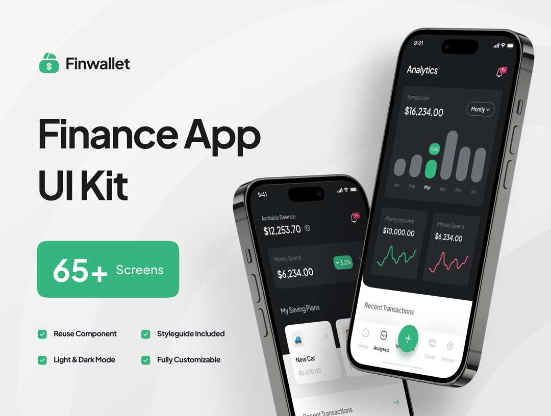 Finwallet金融钱包移动应用程序UI套件