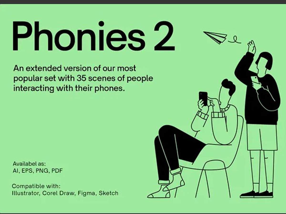 Phonies-35幅独特的插画设计素材