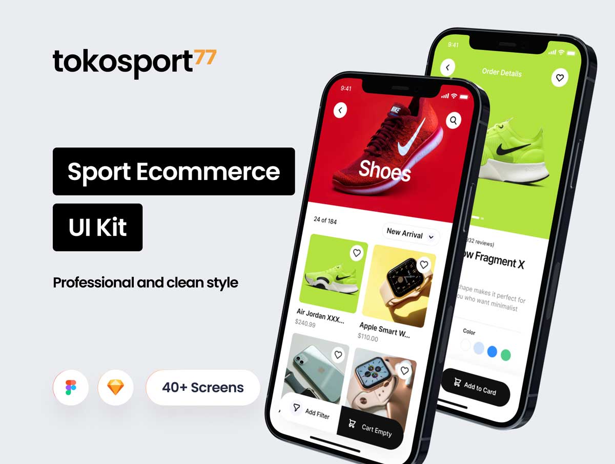 Tokosport77-电商APP移动应用程序UI界面设计素材