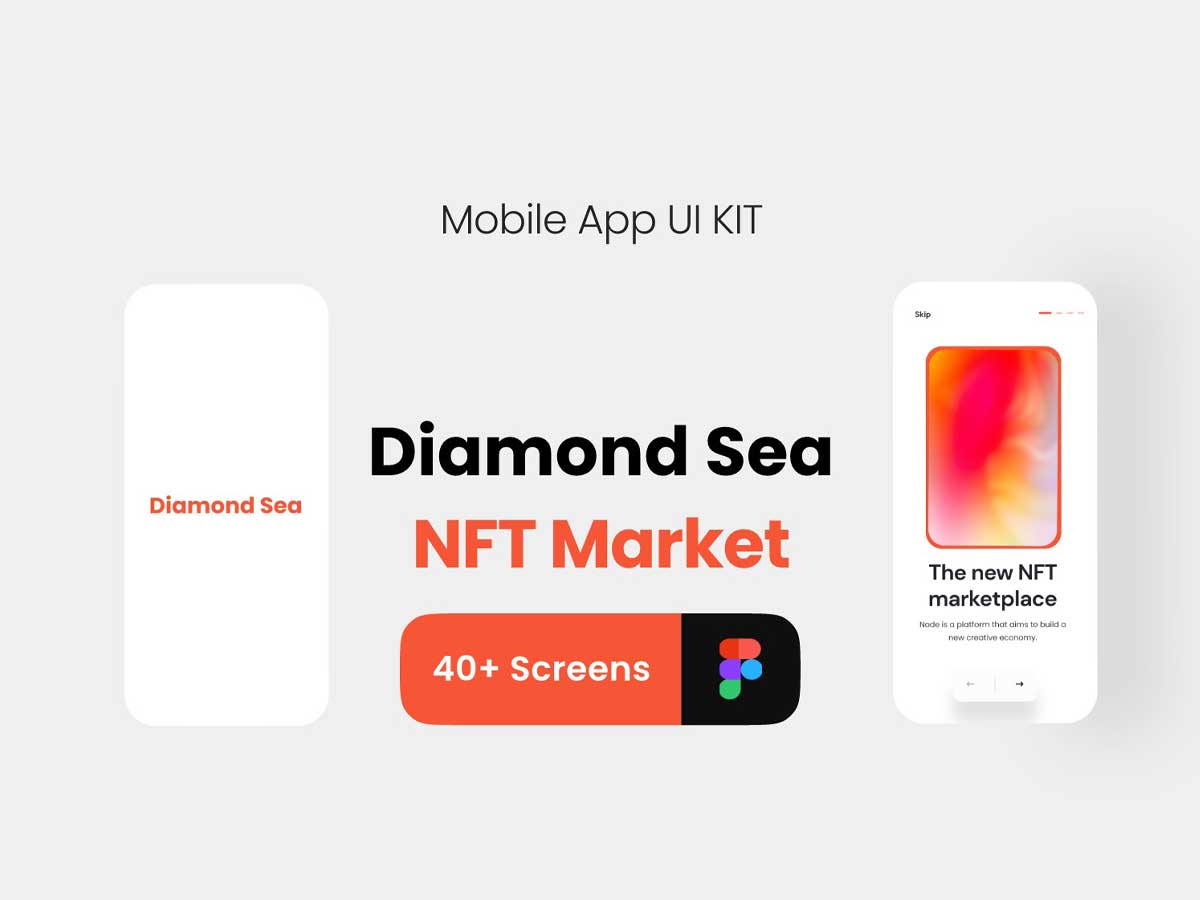 Diamond Sea-NFT市场应用程序UI设计套件