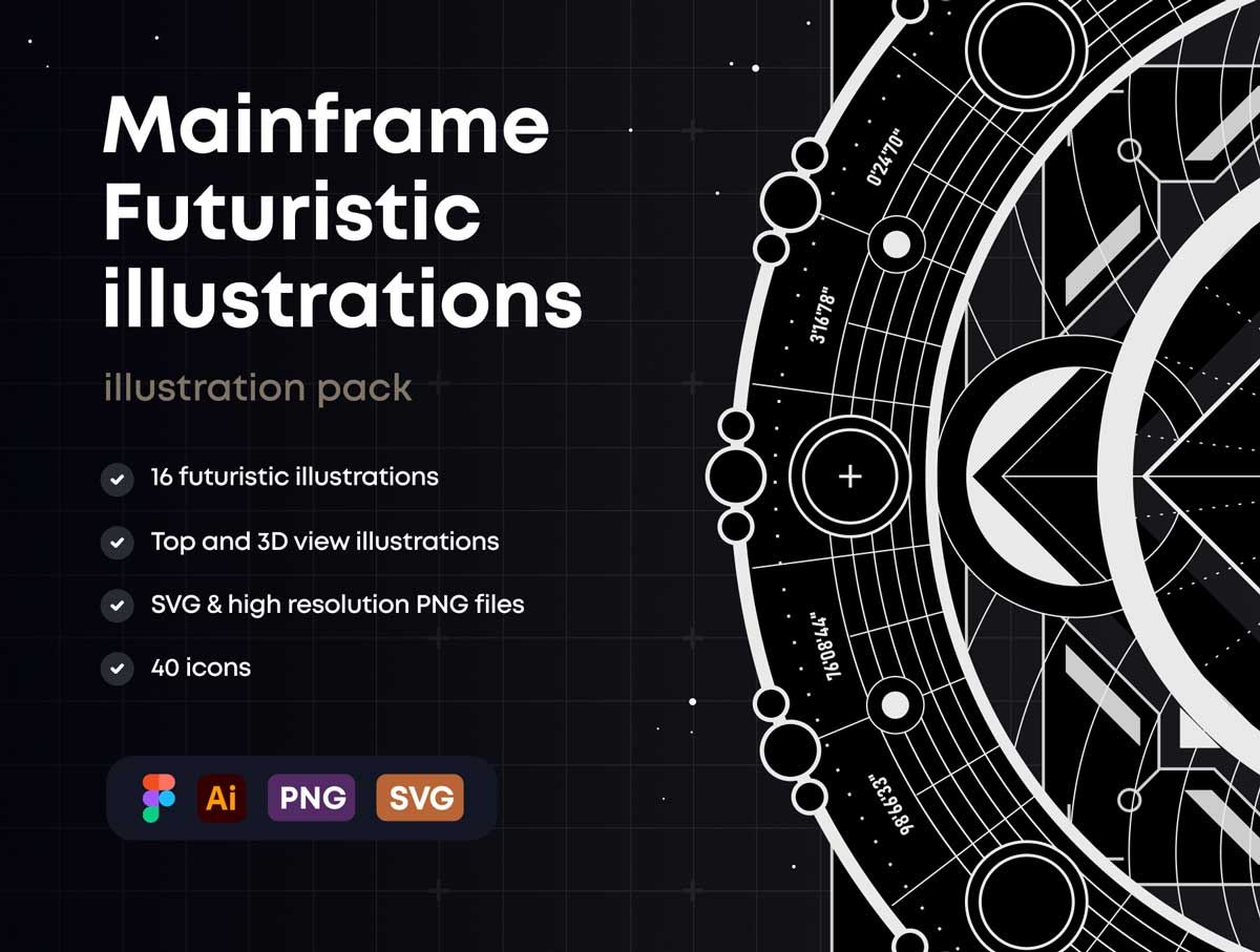 Mainframe-未来主义插画设计素材